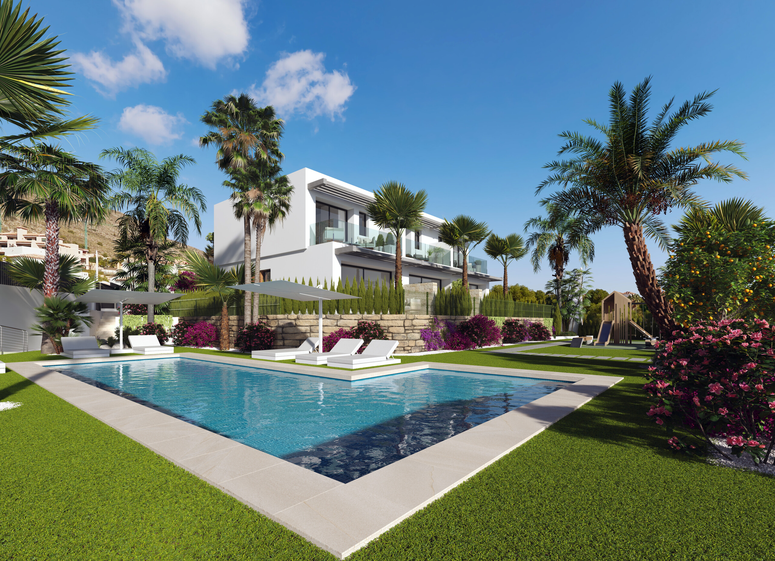 Promoción de obra nueva en Finestrat Sierra Cortina: Seaview 6 (Villas adosadas)