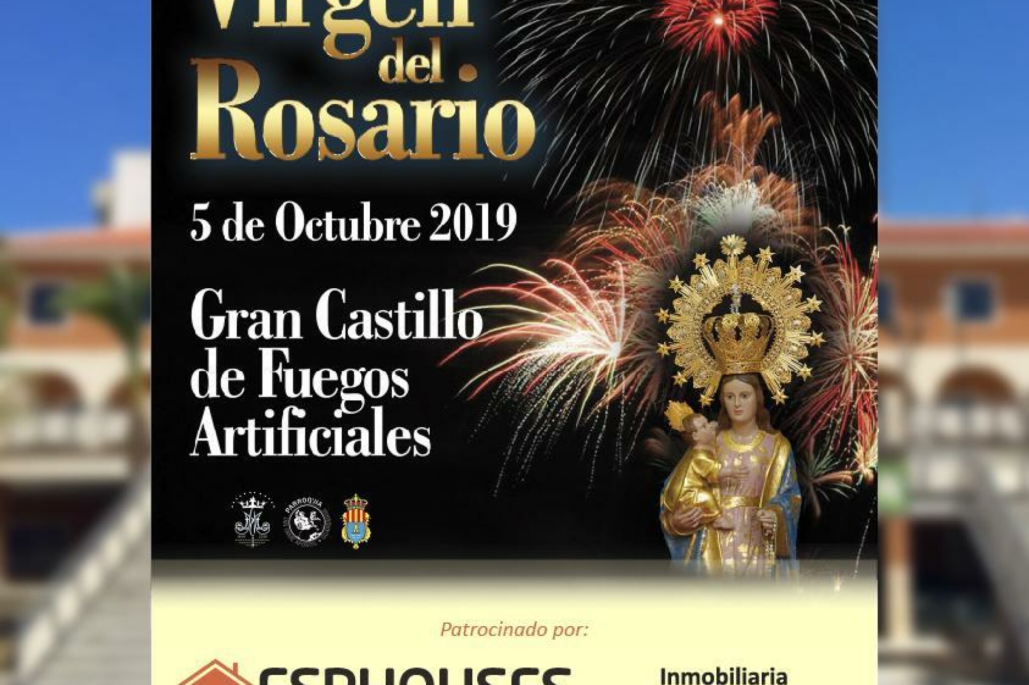 ESPHOUSES patrocina la ofrenda de fuegos artificiales a la Virgen del Rosario, Patrona de Guardamar del Segura